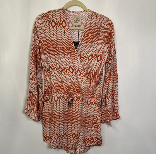 Chaser Cross Front Mini Dress in Scarf Print