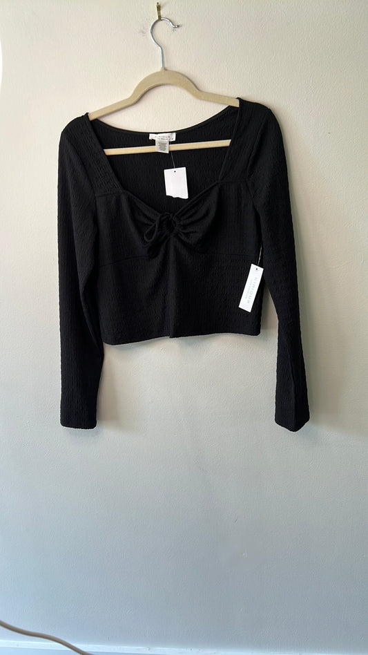 Kirious Square Neck Tie Front Top NWT