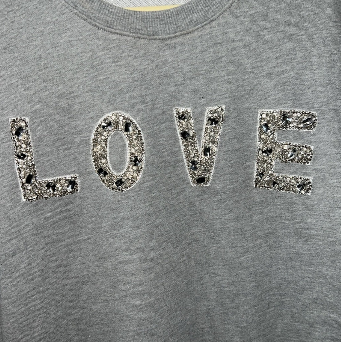 Endless Rose LOVE Embellished Sweatshirt NWOT