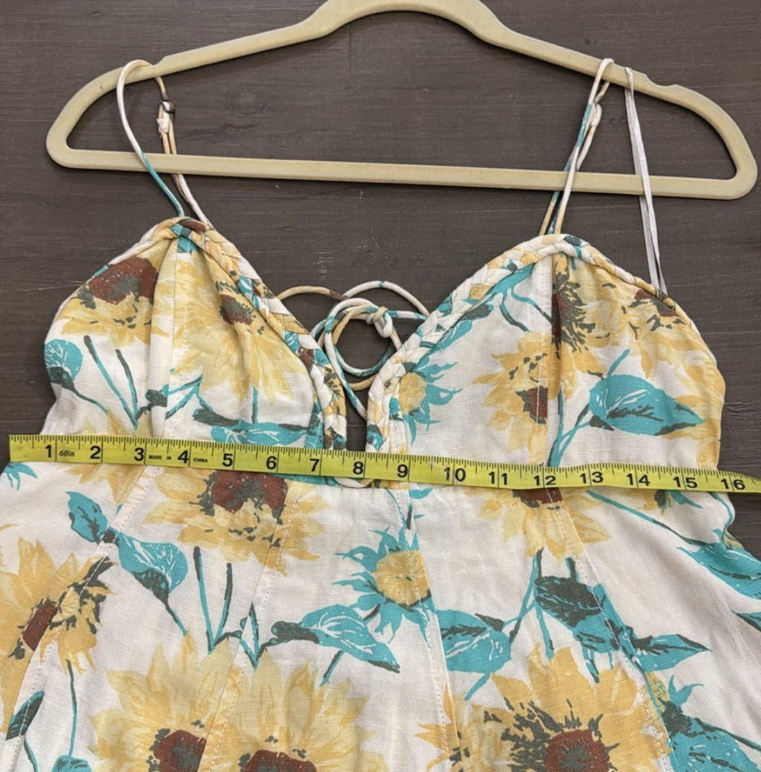 Free People Altura Mini Dress in Sunflower Print NWOT