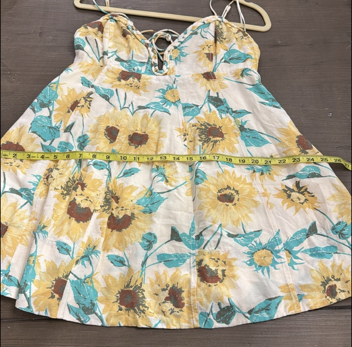 Free People Altura Mini Dress in Sunflower Print NWOT