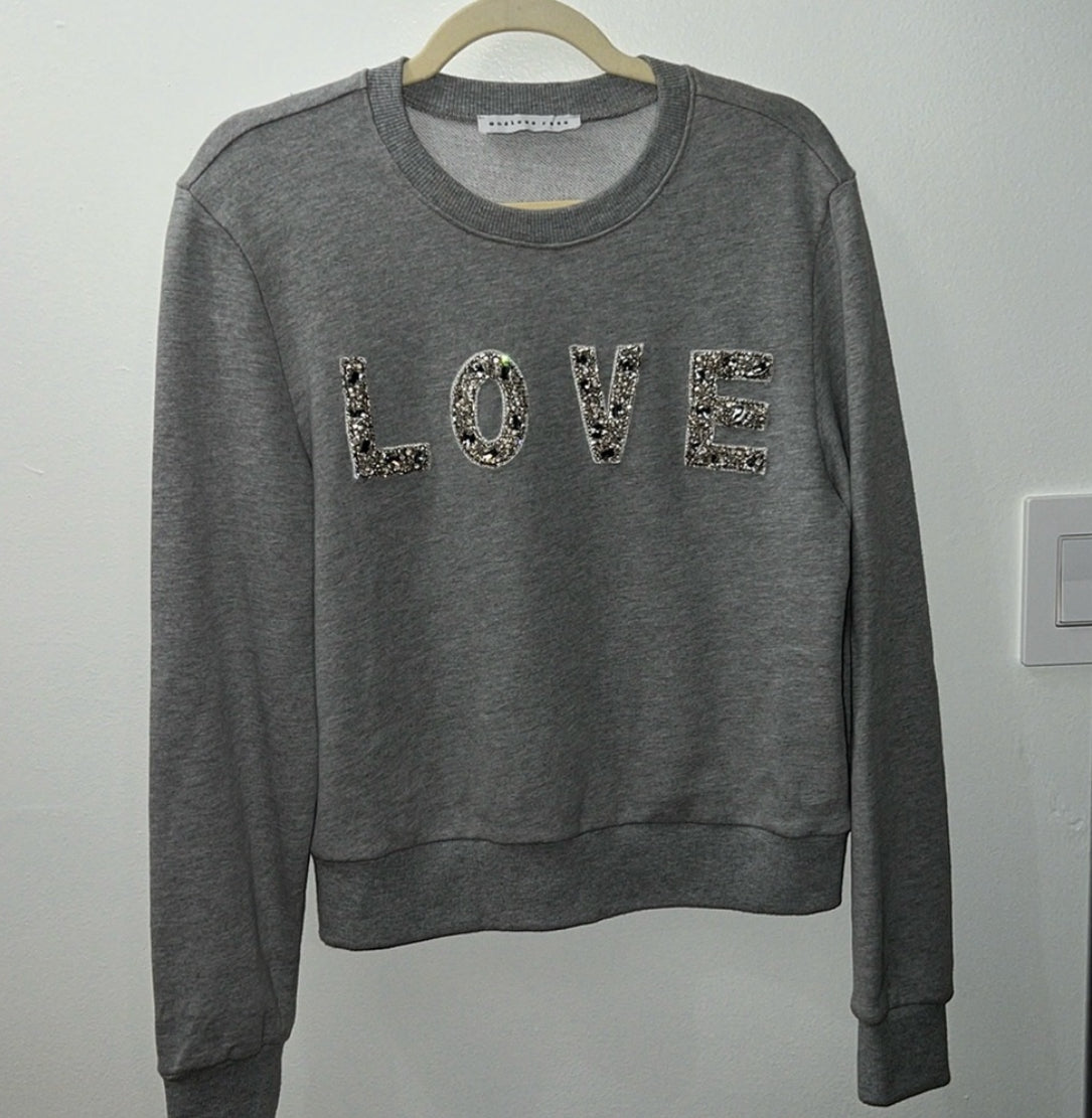 Endless Rose LOVE Embellished Sweatshirt NWOT